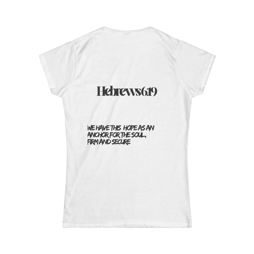 Anchor Cross Women T-Shirt — Hebrews 6:19 Faith Graphic Tee